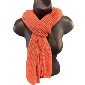Knitted Coral Mesh  Scarf By A New Day NTW